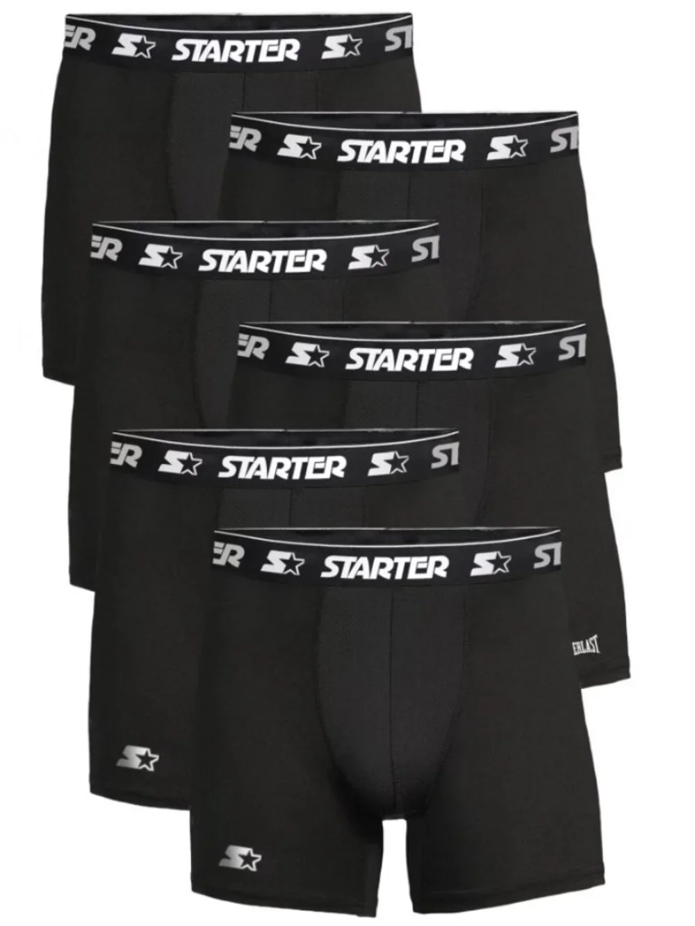 NEW Starter Men’s Active Performance Boxer Briefs Underwear 6 Pack Set of 6 S Si